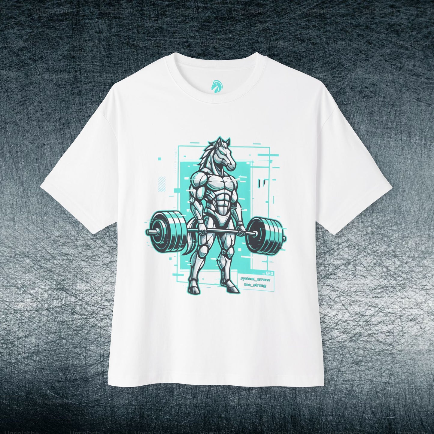 Camiseta de jugador extragrande - TRYHARD MODE - Detalles cian
