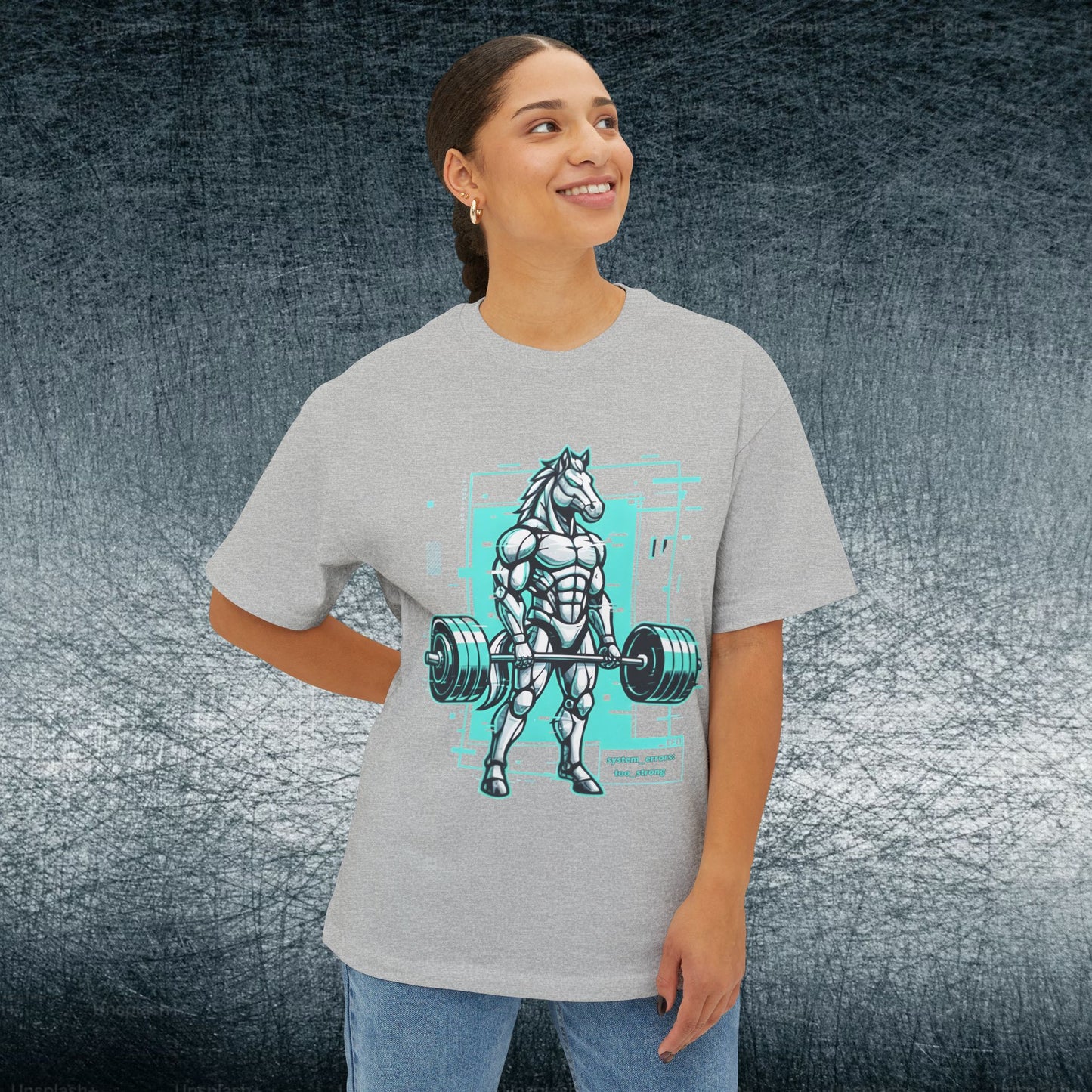 Camiseta de jugador extragrande - TRYHARD MODE - Detalles cian