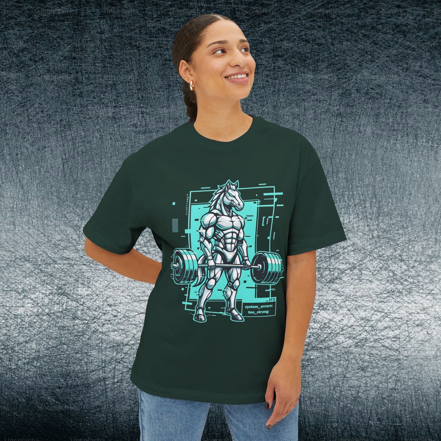 Camiseta de jugador extragrande - TRYHARD MODE - Detalles cian